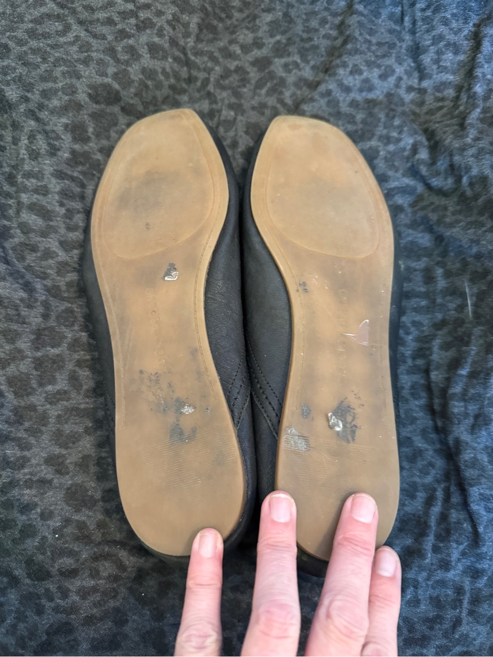 Lucky Brand Black Leather Slip-On Ballet Flats - Picture 5 of 6